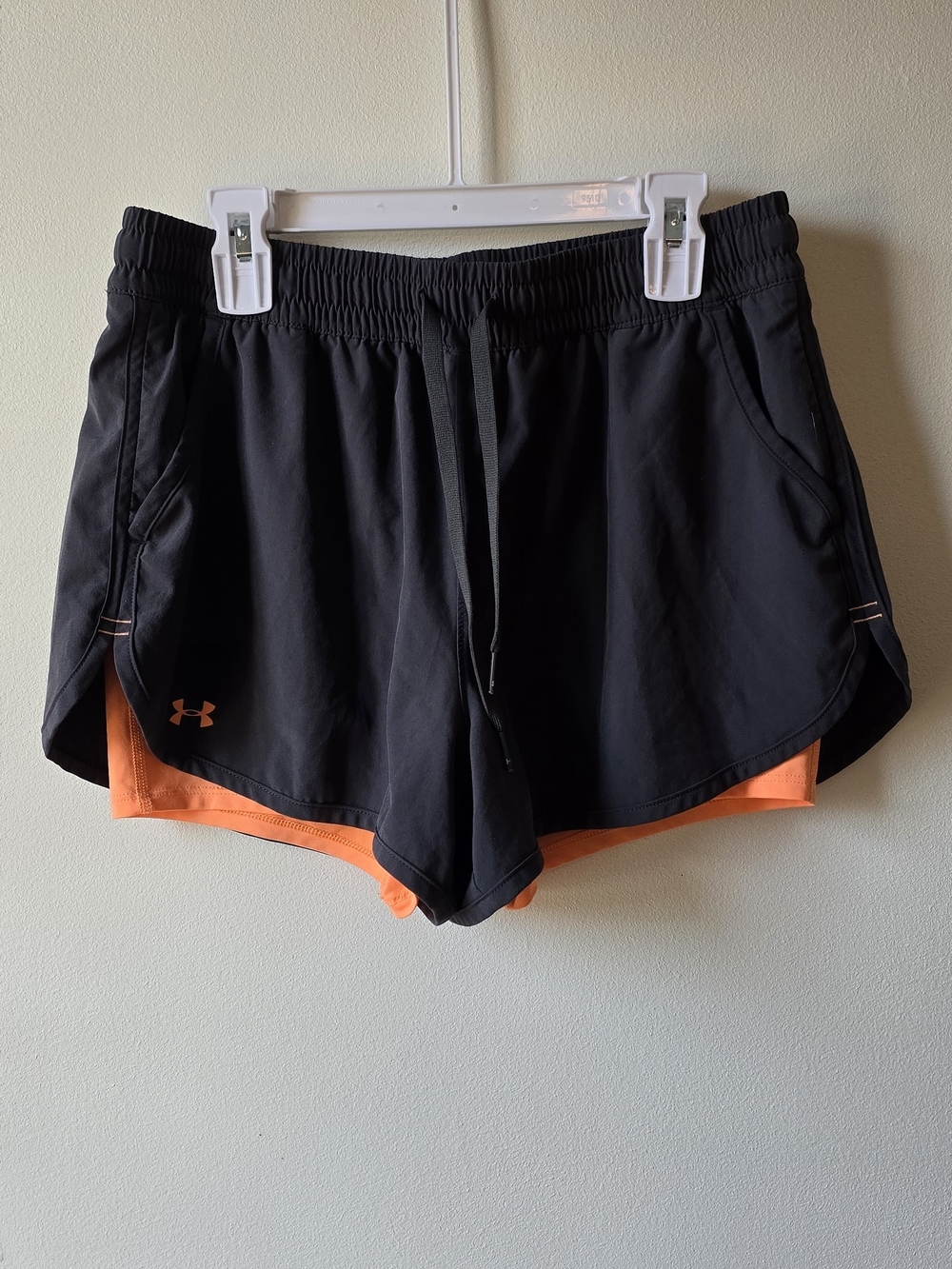 Under Armour Women’s Black Shorts with Orange Liner